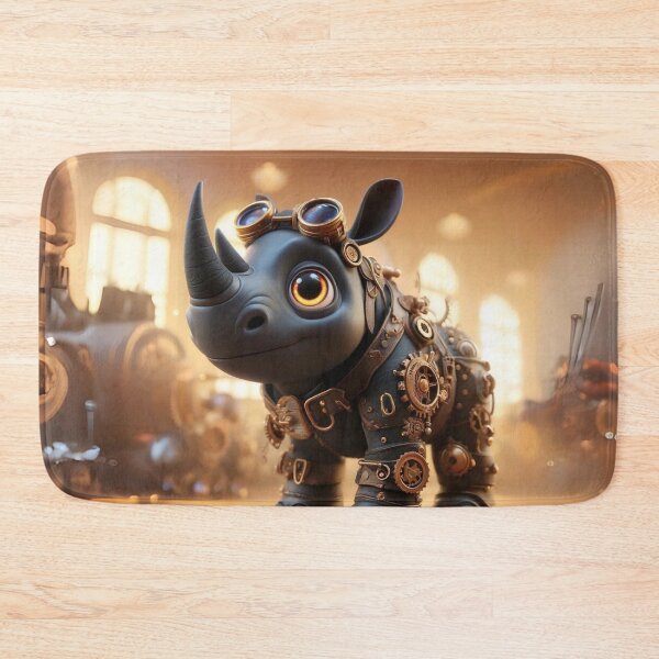 Item preview, Steampunk Black Rhinoceros designed and sold by Sillytoe.