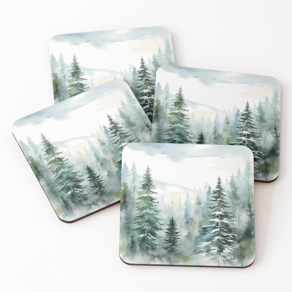 Artikelvorschau, Winter Atem Aquarell Malerei #5 entworfen und verkauft von NatureSight.