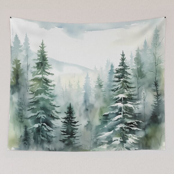 Aperçu de l'œuvre Aquarelle Souffle d'hiver #5 créée et vendue par NatureSight.