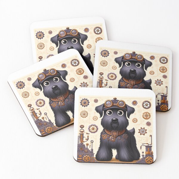 Item preview, Steampunk Black Russian Terrier Dog designed and sold by Sillytoe.