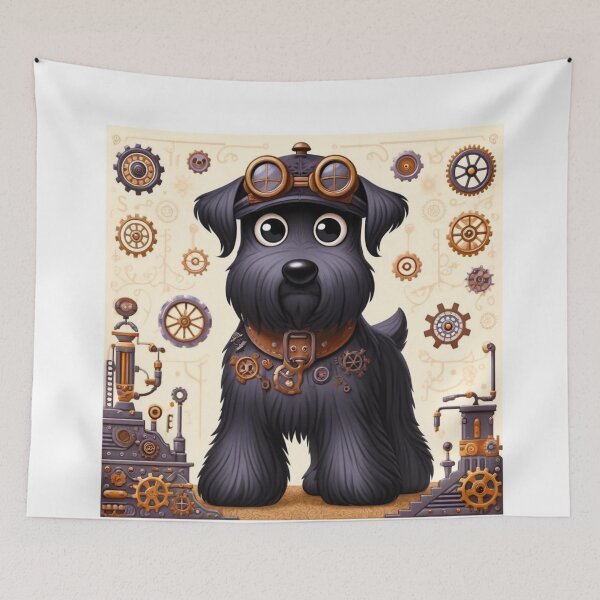 Item preview, Steampunk Black Russian Terrier Dog designed and sold by Sillytoe.