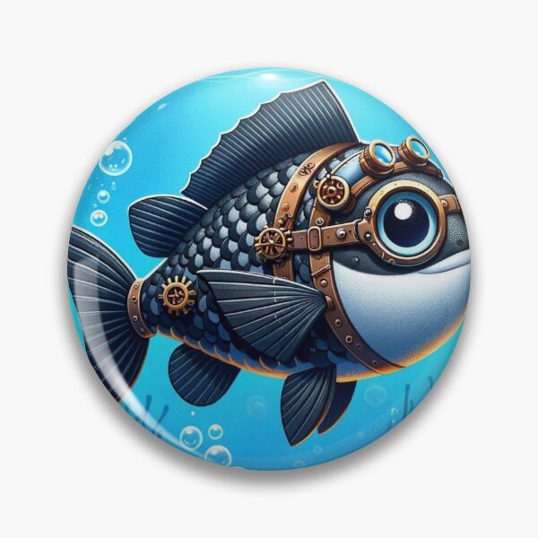 Item preview, Steampunk Black Sea Bass designed and sold by Sillytoe.