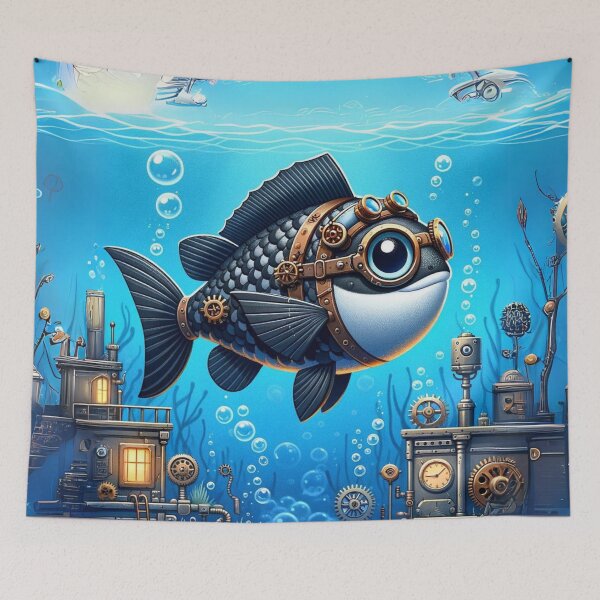 Item preview, Steampunk Black Sea Bass designed and sold by Sillytoe.