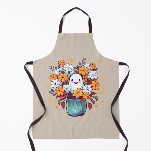 Item preview, cute pocket with happy ghost flowers bouquet fall autumn designed and sold by · GAMING SOUL ·.