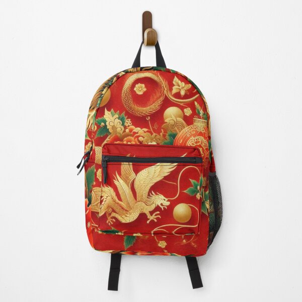 Item preview, Red Chinese Inspired Dragon Flower Power Fashion designed and sold by Heritage Hive Studio.