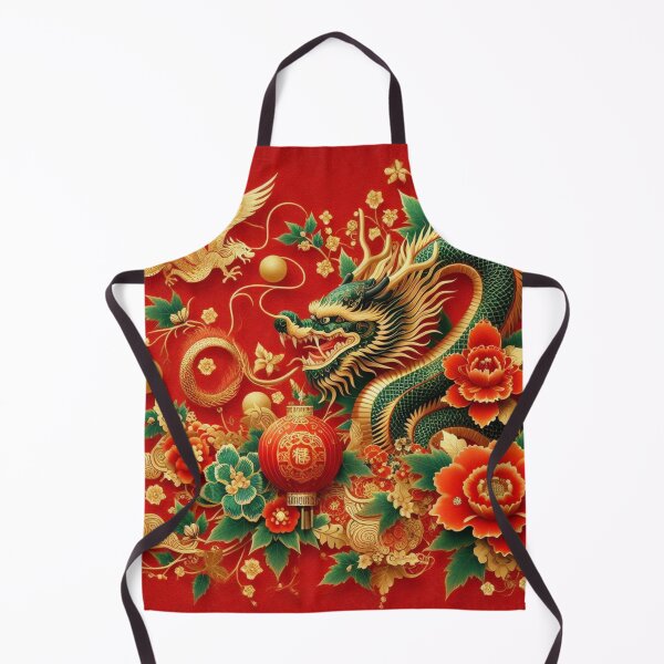 Item preview, Red Chinese Inspired Dragon Flower Power Fashion designed and sold by Heritage Hive Studio.
