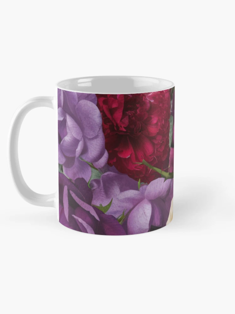 Thumbnail 5 of 6, Coffee Mug, Intertwining Colorful Roses Pattern designed and sold by Promoc.