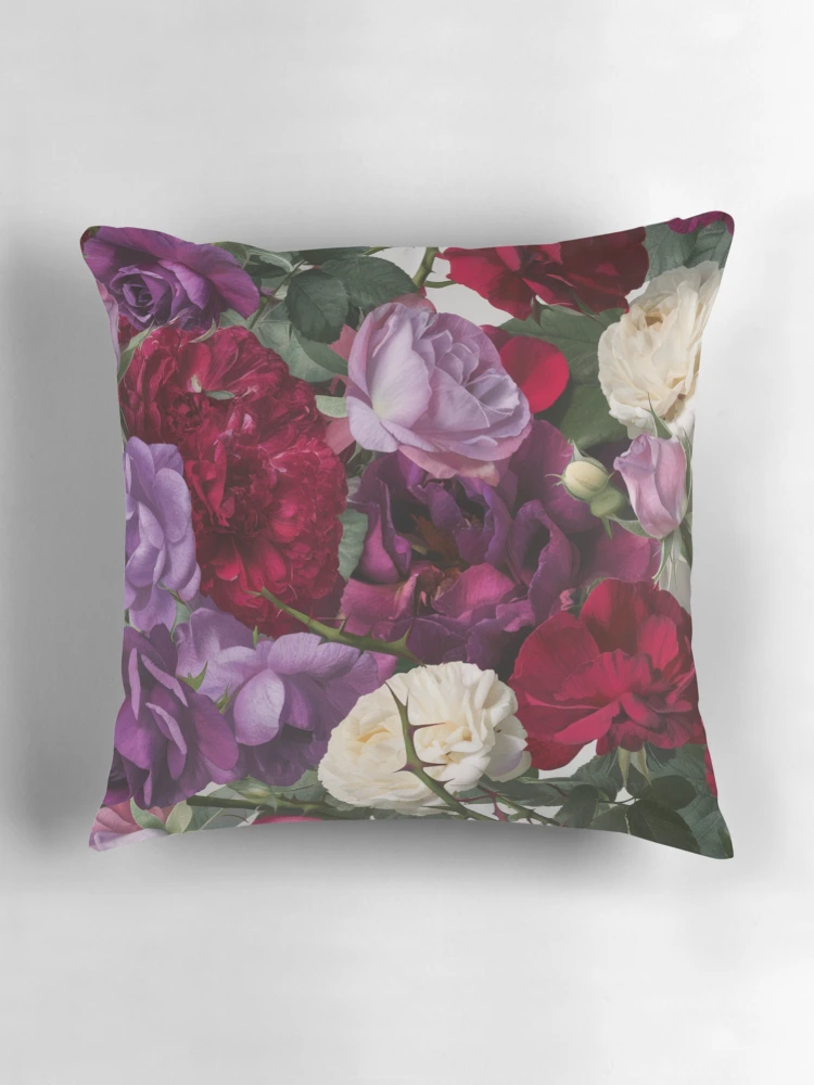 Thumbnail 3 of 4, Pillow, Intertwining Colorful Roses Pattern designed and sold by Promoc.