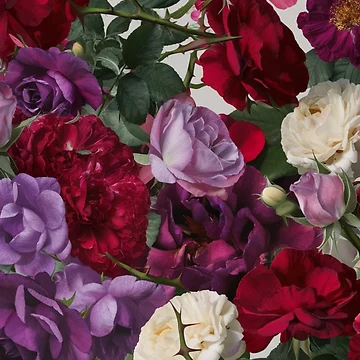 Artwork thumbnail, Intertwining Colorful Roses Pattern by Promoc
