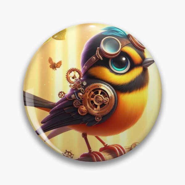 Item preview, Steampunk Blackburnian Warbler designed and sold by Sillytoe.
