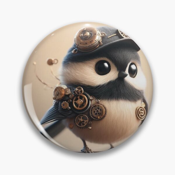 Item preview, Steampunk Black-Capped Chickadee designed and sold by Sillytoe.