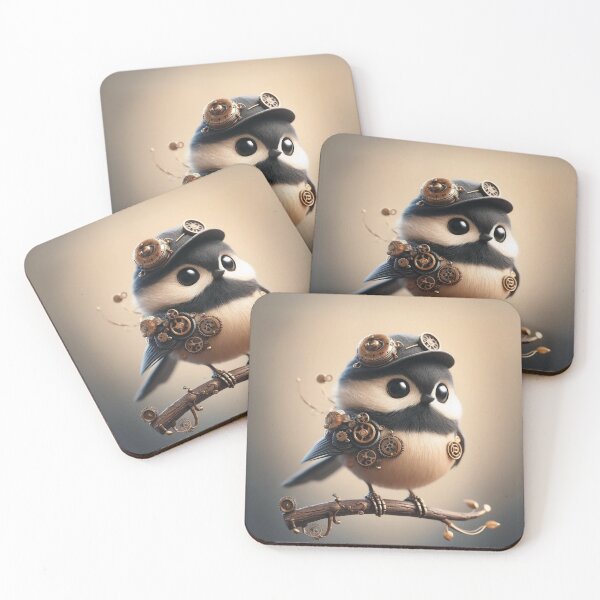 Item preview, Steampunk Black-Capped Chickadee designed and sold by Sillytoe.