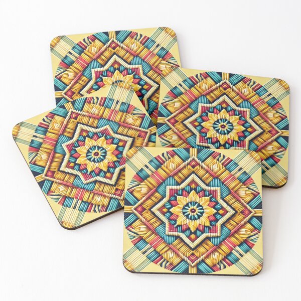 Item preview, Tribal Ikat Woven Mandala Sun Design 06 designed and sold by TribalioDesigns.