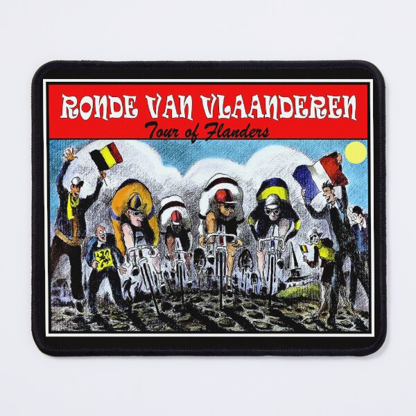 Item preview, Ronde Van Vlaanderen Tour of Flanders Vintage Abstract Bike Racing Advertising  Print designed and sold by posterbobs.