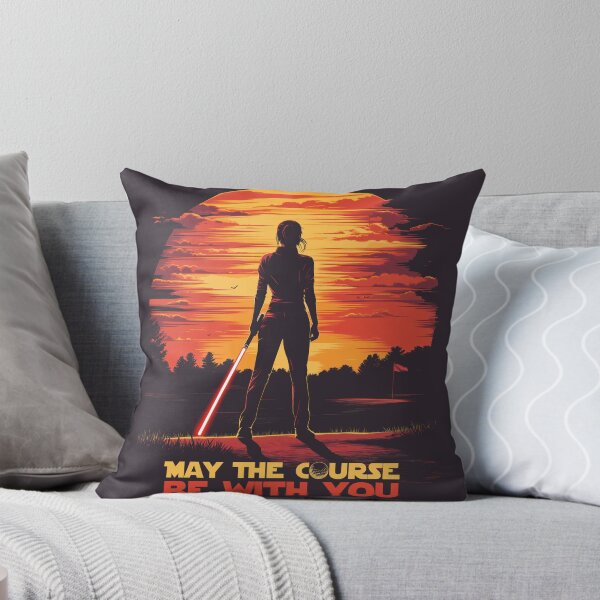 Item preview, Woman Golfer Holding a Lightsaber May the Course Be With You designed and sold by harmonicllc.