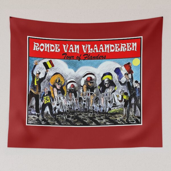 Artikelvorschau, Ronde Van Vlaanderen Tour of Flanders Vintage Abstrakter Werbedruck für Radrennen entworfen und verkauft von posterbobs.