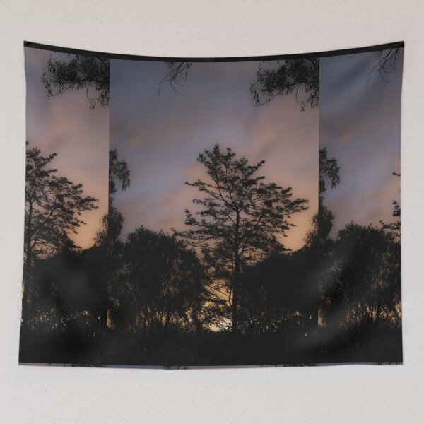 Item preview, Evening Glow Through the Trees - Sunset designed and sold by LMKphotography.