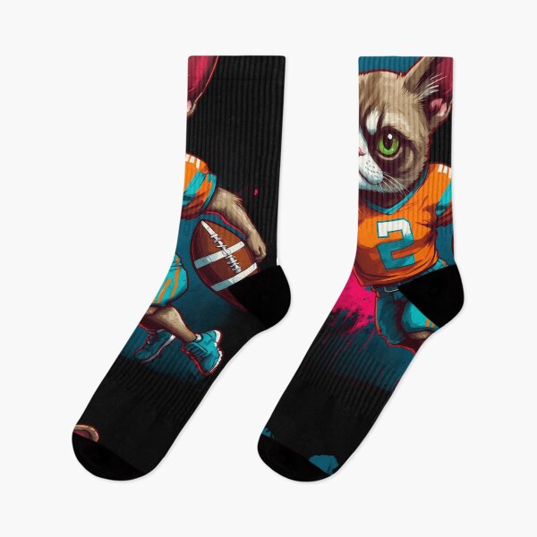 Item preview, Grumpy Persian cat playing american football designed and sold by Furrifico.