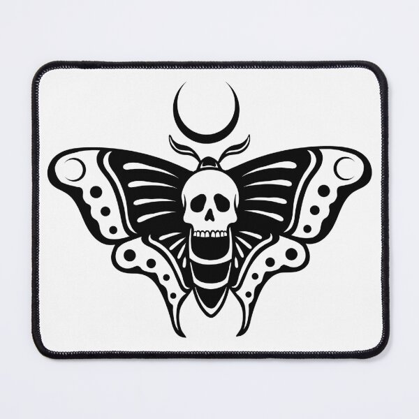 Item preview, Death Head Moth Blackwork designed and sold by lordofsmoke.