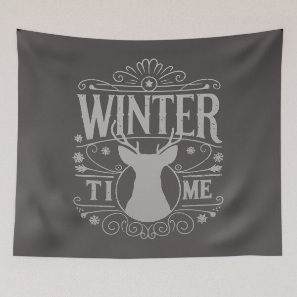 Item preview, Reindeer Winter Time Christmas Season Graphic Illustration Typography designed and sold by jteart.
