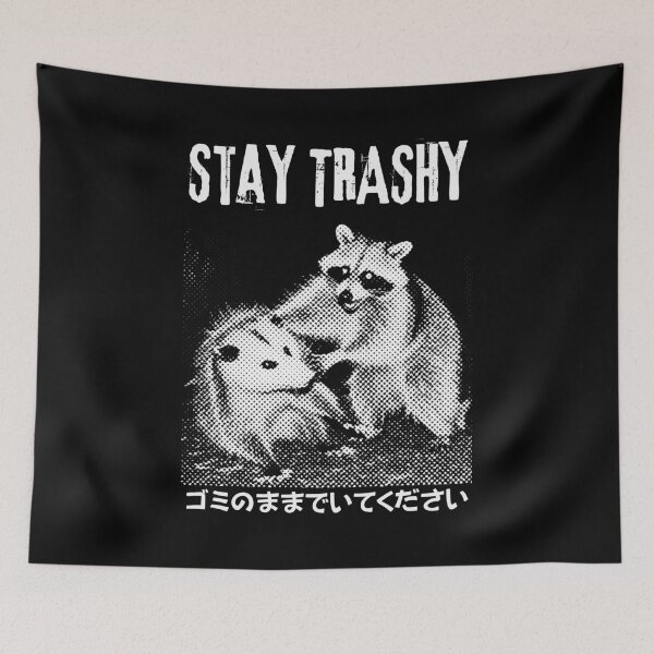 Item preview, Stay Trashy - Raccoon and Opposum (on dark) designed and sold by AstroAppa.