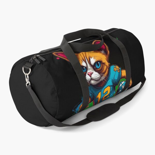 Item preview, Grumpy Persian cat playing american football designed and sold by Furrifico.