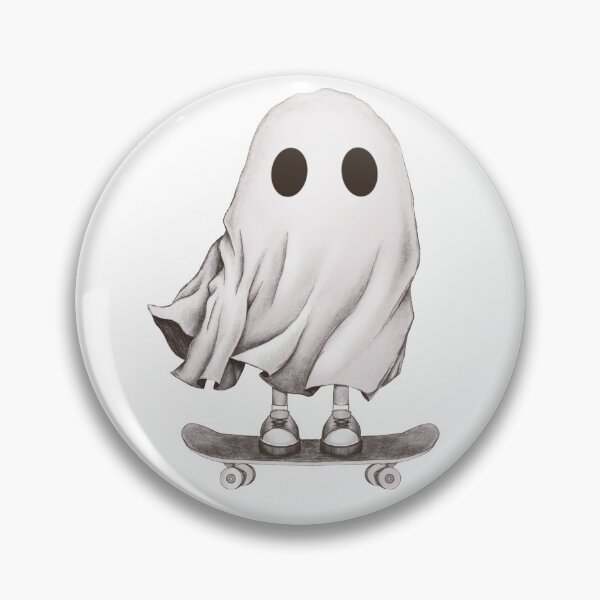Item preview, Spooky Skateboarding Ghost Sketch designed and sold by vernart.