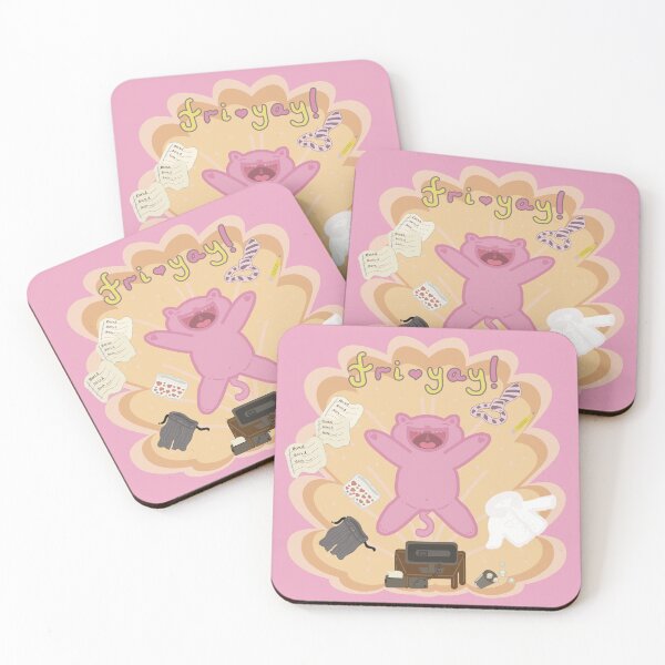 Item preview, Fri-yay! Weekend vibes with cute pink kittycat designed and sold by Catphonesoup.