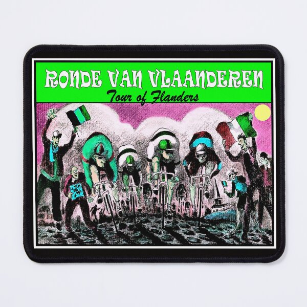 Item preview, Ronde Van Vlaanderen Tour of Flanders Vintage Abstract Bike Racing Advertising Print designed and sold by posterbobs.