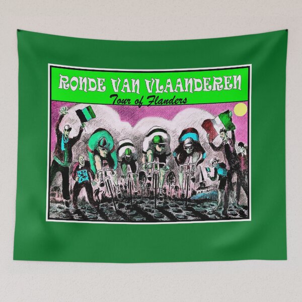 Artikelvorschau, Ronde Van Vlaanderen Tour of Flanders Vintage Abstrakter Werbedruck für Radrennen entworfen und verkauft von posterbobs.