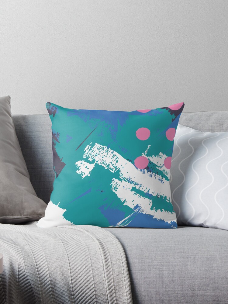 Thumbnail 1 of 4, Pillow, Sea Spray designed and sold by HoopandHoller.
