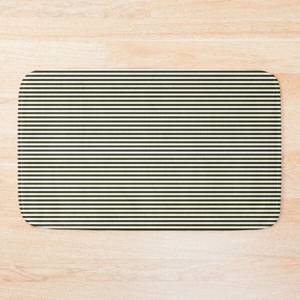 Item preview, Dark Green and White Horizontal Stripe Pattern designed and sold by ModdiesColors.