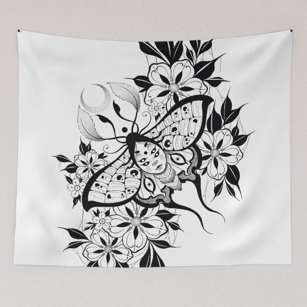 Item preview, Japanese mask moth designed and sold by 7Delamancha.