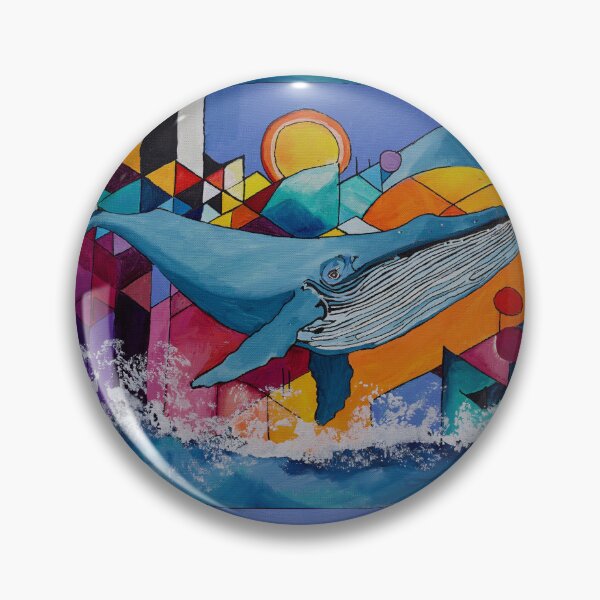 Item preview, Colorful Whale Painting designed and sold by Darcydoesart.