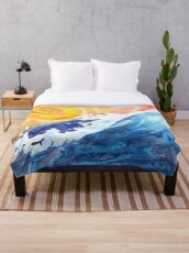 Ocean Wave Throw Blanket