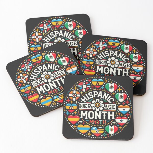 Item preview, National Hispanic Heritage Month: Celebrating All Countries, Flags, and Hearts United in Diversity designed and sold by SztylishDesigns.