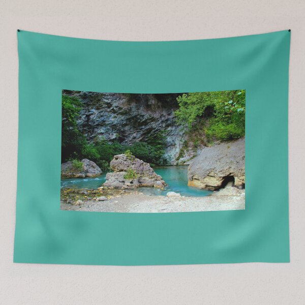 Item preview, Scenery with "Lu Vurghe" in Acquasanta Terme and waters designed and sold by Kristina Drozd.