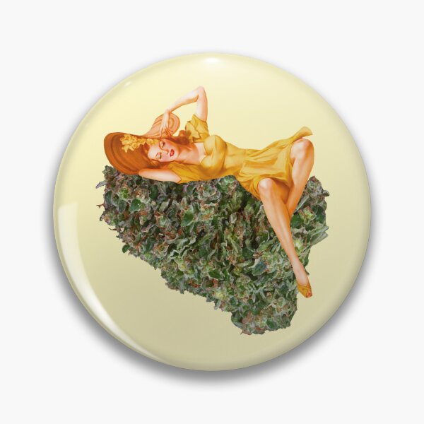 Item preview, Pin-Up Stoner Girl On A Bud designed and sold by wildeweed.