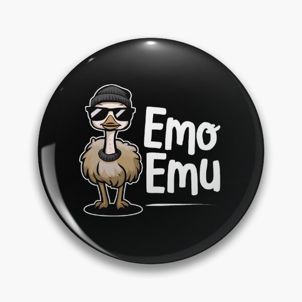 Item preview, Emo Emu: Edgy and Fun Design for Alternative Animal Lovers designed and sold by MillennialVibe.