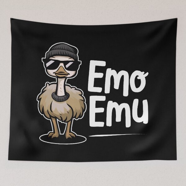 Item preview, Emo Emu: Edgy and Fun Design for Alternative Animal Lovers designed and sold by MillennialVibe.