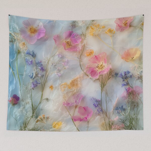 Item preview, Whimsical Pastel Garden with Pressed Floral Effect designed and sold by The Printery.