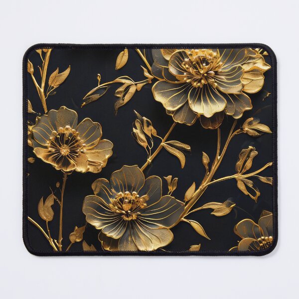 Item preview, Opulent Golden Blooms on Midnight Canvas designed and sold by Blossence Designs.