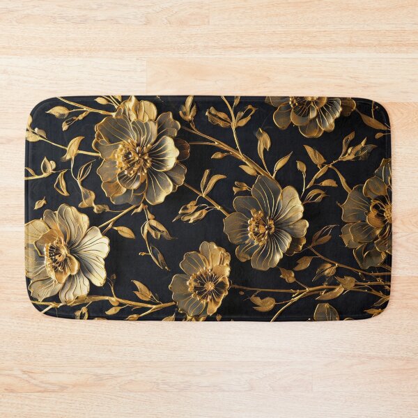 Item preview, Opulent Golden Blooms on Midnight Canvas designed and sold by Blossence Designs.