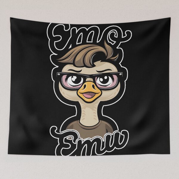 Item preview, Emo Emu: Quirky Design for Animal Lovers & Emo Enthusiasts designed and sold by MillennialVibe.