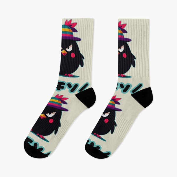 Item preview, Kawaii Grumpy Bird with Colorful Hat | Cute Japanese Style Character Art designed and sold by IAPICTURE.