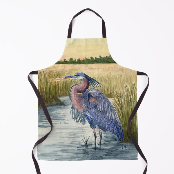 Item preview, Great Blue Heron in the Saltmarsh designed and sold by ALA Creative Studio.