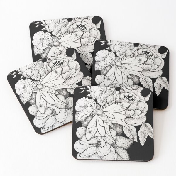 Item preview, Seeing eye moth with flowers designed and sold by FunChaosAmy.
