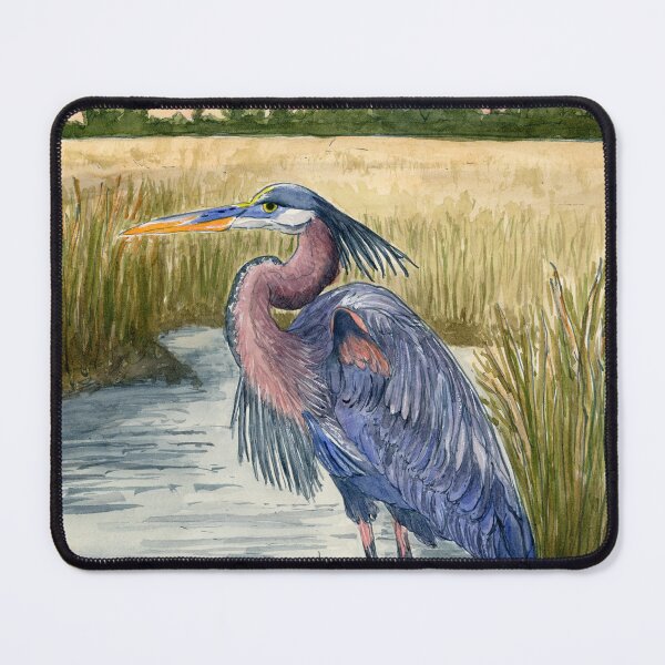 Item preview, Great Blue Heron in the Saltmarsh designed and sold by ALA Creative Studio.
