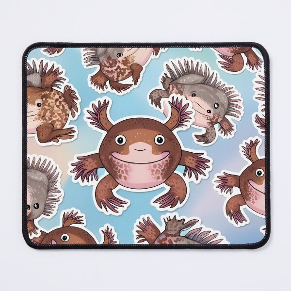 Aperçu de l'œuvre des axolotls mignons créée et vendue par krishnajit22.