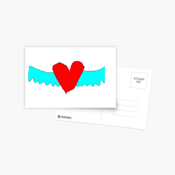 Heart with wings Postcard